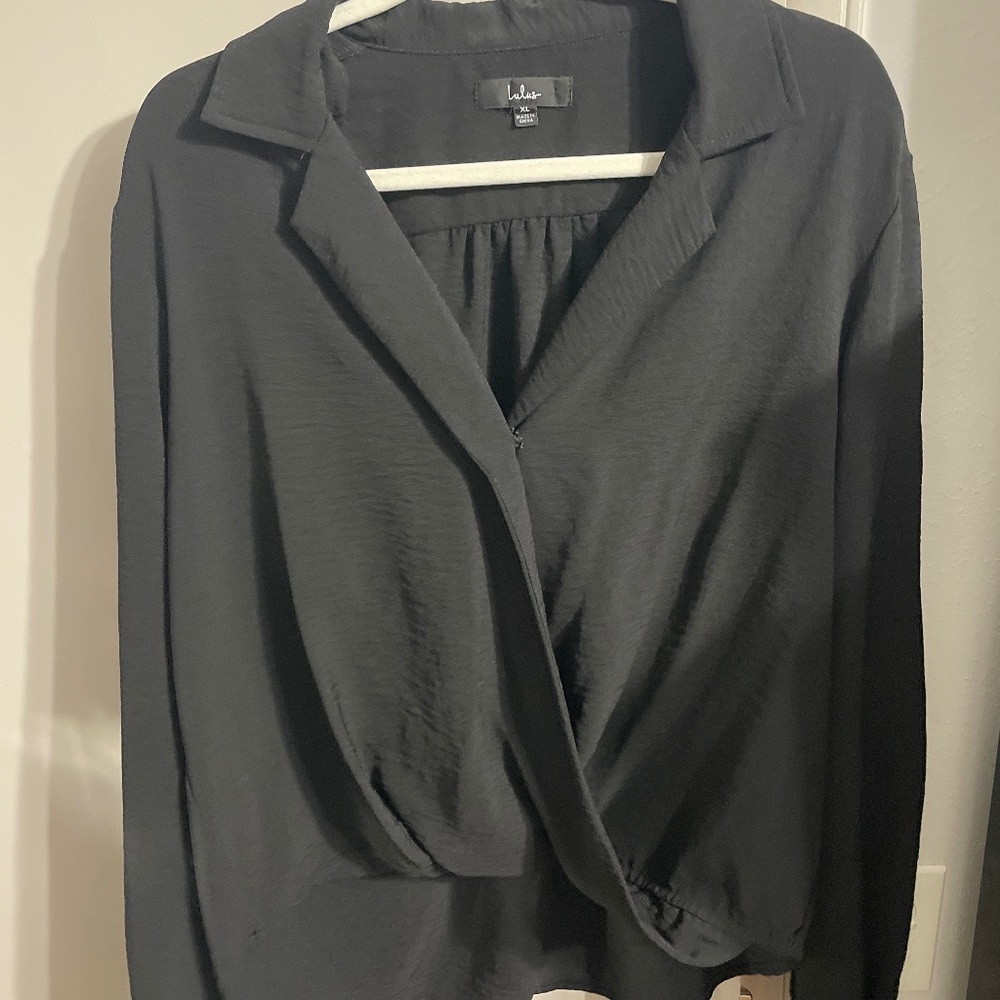 Lulus Black Dressy Blouse